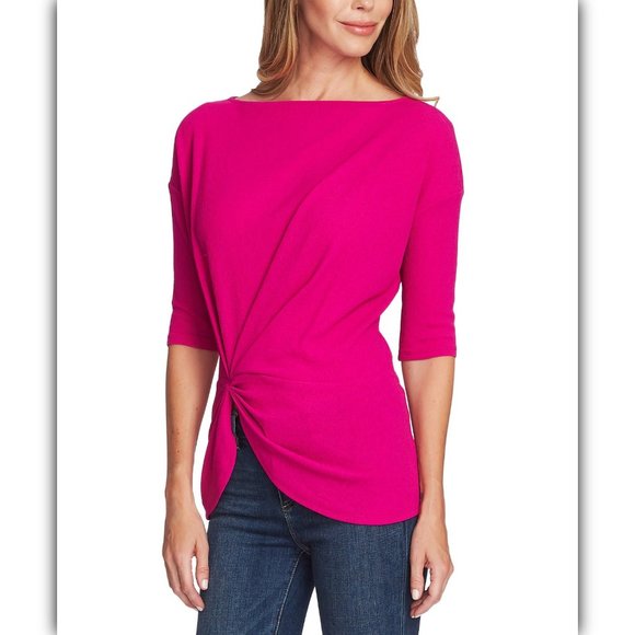 Vince Camuto Side-Cinched Asymmetrical Top - Picture 1 of 2